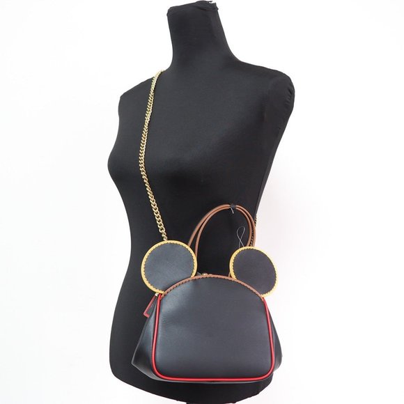 NWT Coach Mickey Mouse X Keith Haring Small Leather Kisslock Crossbody Bag NEW - Picture 5 of 11